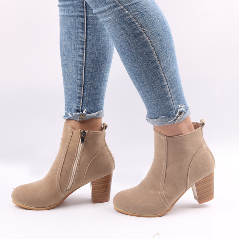 Emily | Fashion Women’s Suede Style Zipper Boots
