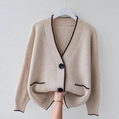 Oversized Knit Button Cardigan