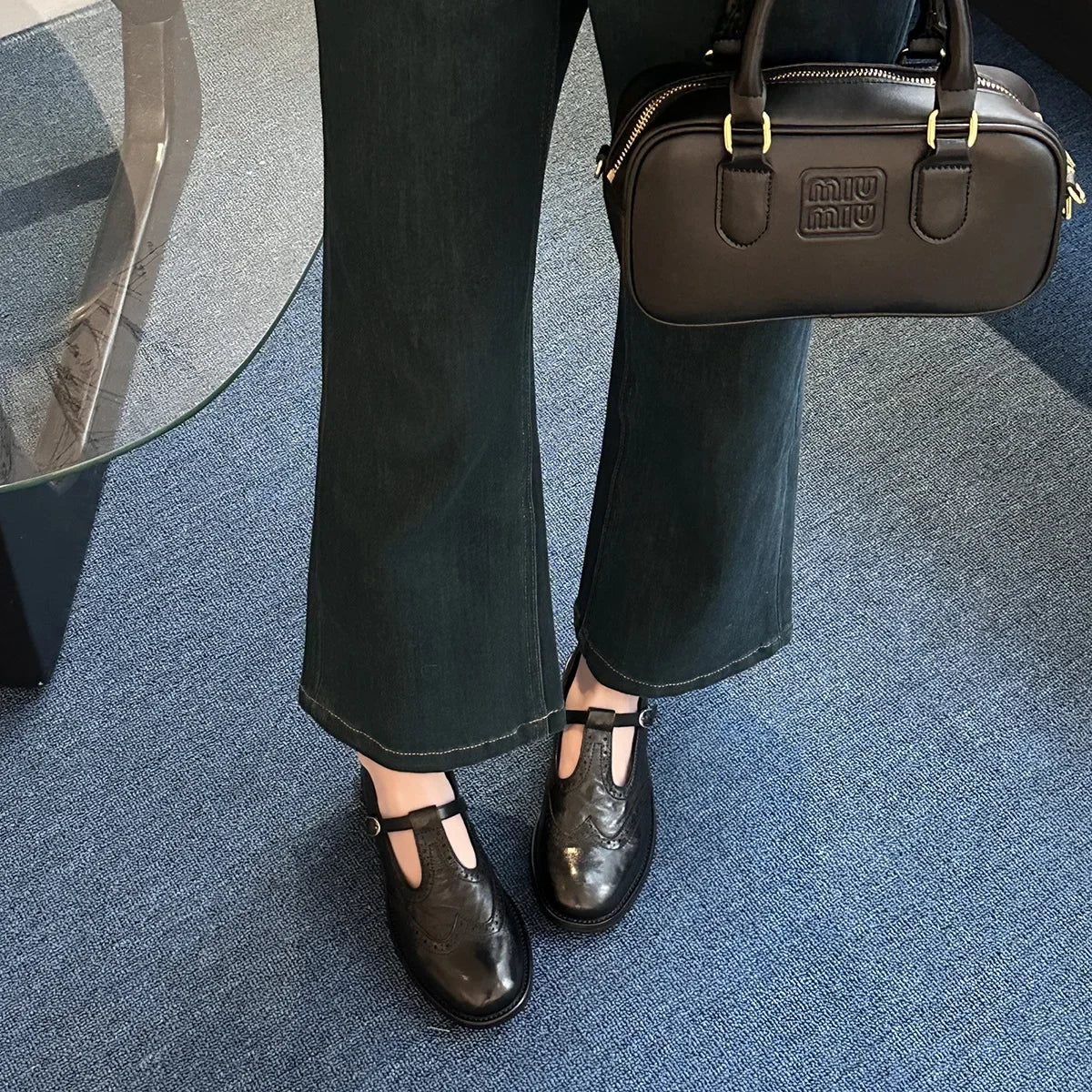 MARCELLA – CLASSIC T-STRAP MARY JANE FLATS