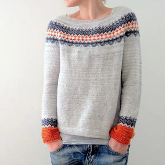 Nordic Pattern Knit Sweater
