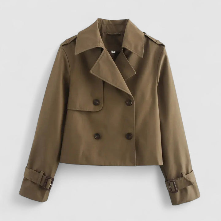 Cropped Double-Breasted Trench