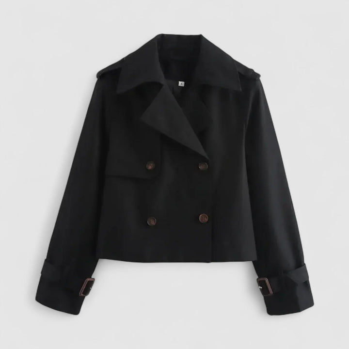 Cropped Double-Breasted Trench