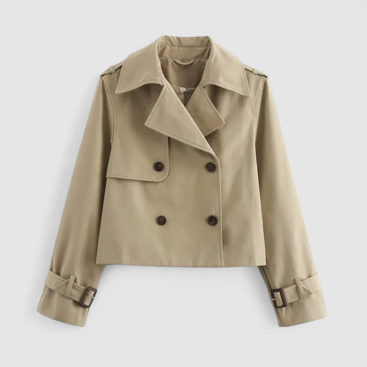 Cropped Double-Breasted Trench