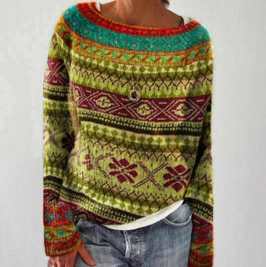 Nordic Pattern Knit Sweater