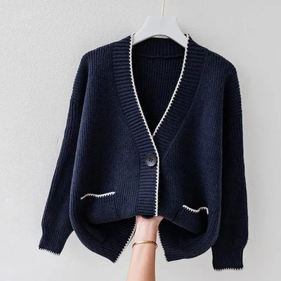 Oversized Knit Button Cardigan