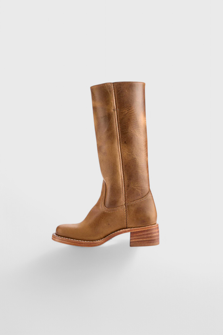 Rachel | Women’s Leather Knee-High Boots with Heels