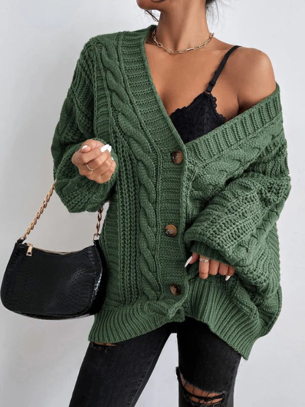 Oversized Cable Knit Cardigan