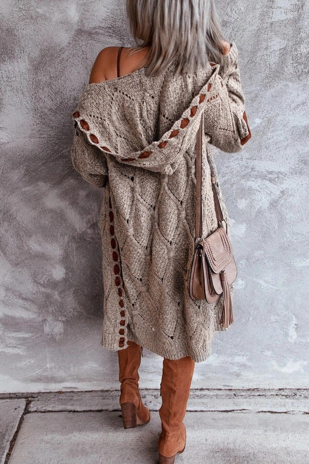 Women's Long Hooded Cardigan Sweater