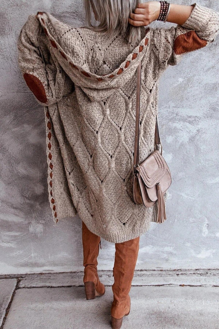 Women's Long Hooded Cardigan Sweater
