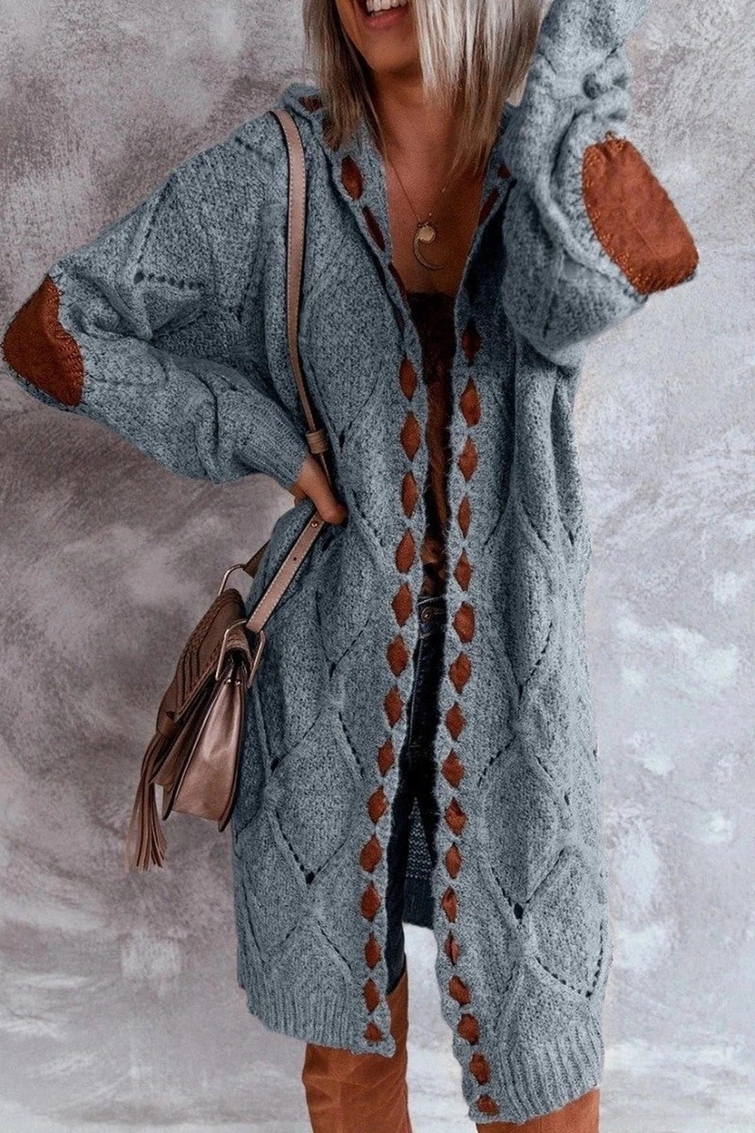 Women's Long Hooded Cardigan Sweater