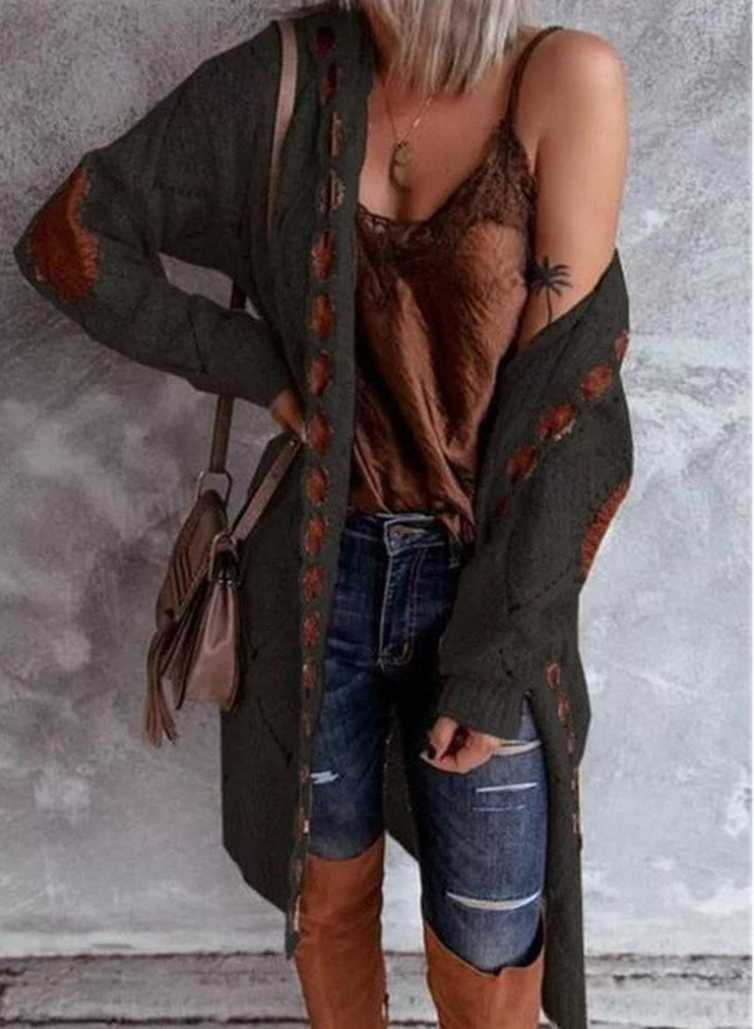 Women's Long Hooded Cardigan Sweater