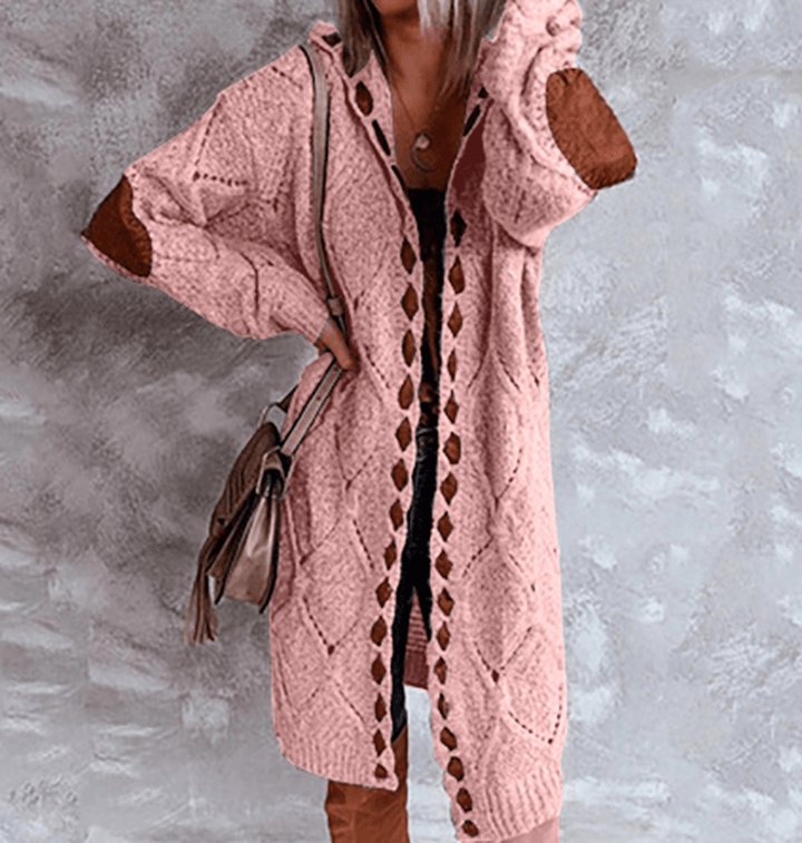 Women's Long Hooded Cardigan Sweater