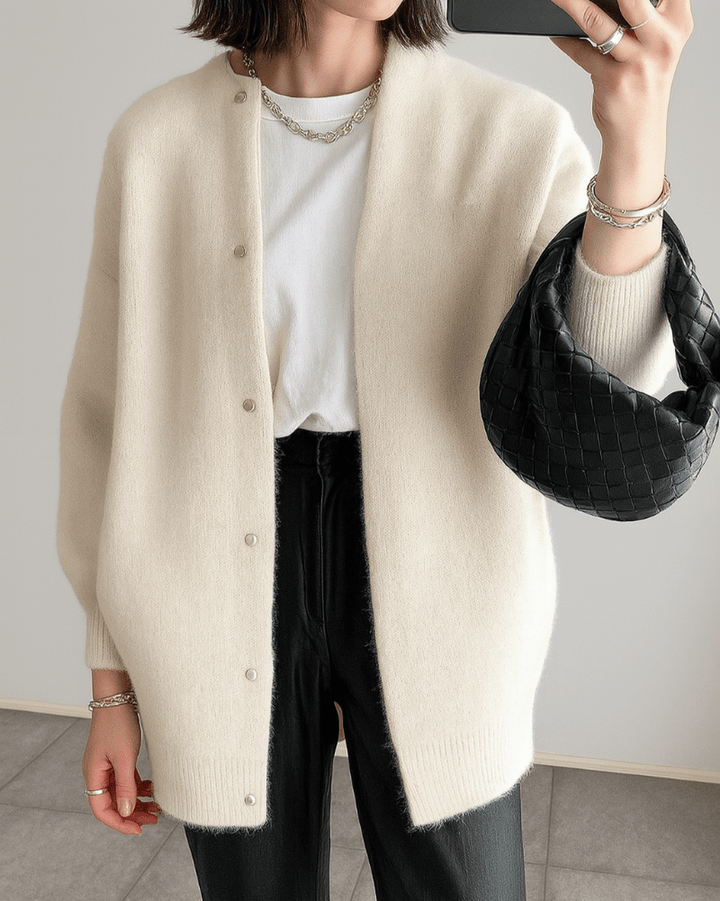 Women's Soft Knit Single-Breasted Jacket