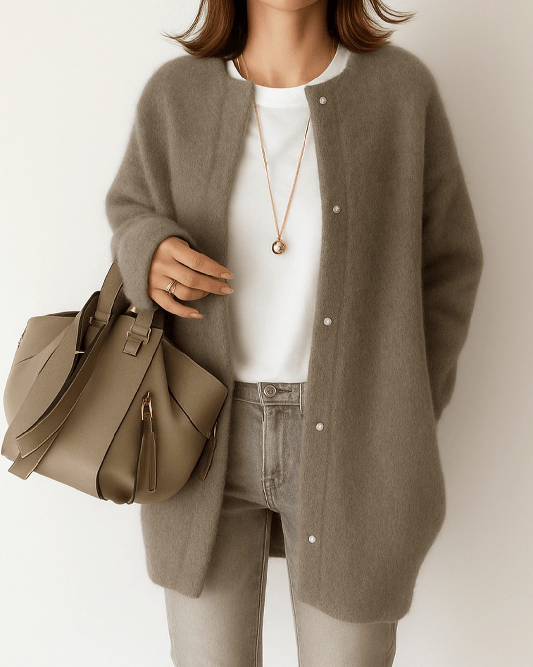 Women's Soft Knit Single-Breasted Jacket