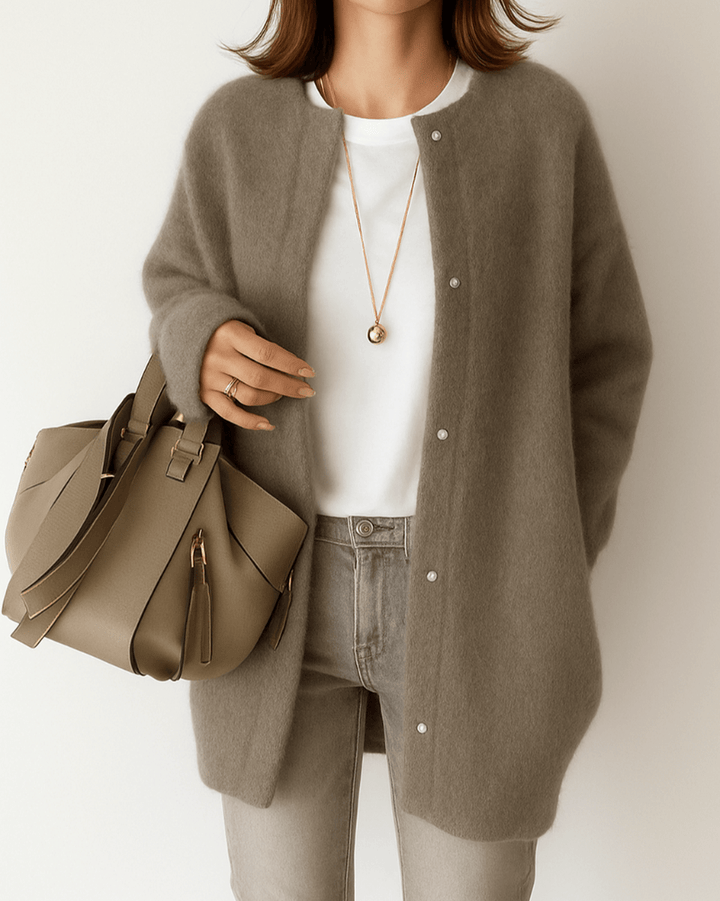 Women's Soft Knit Single-Breasted Jacket