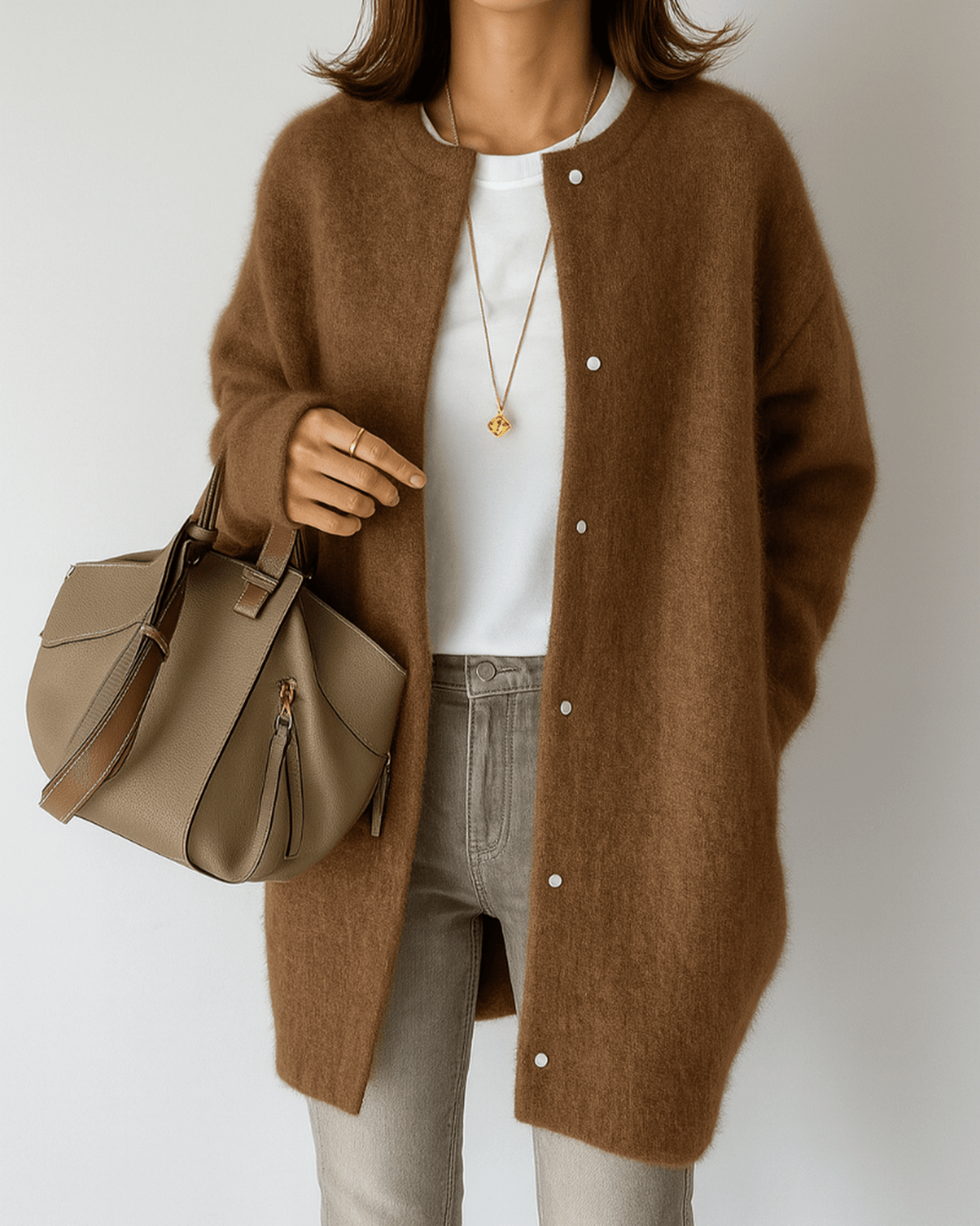 Women's Soft Knit Single-Breasted Jacket