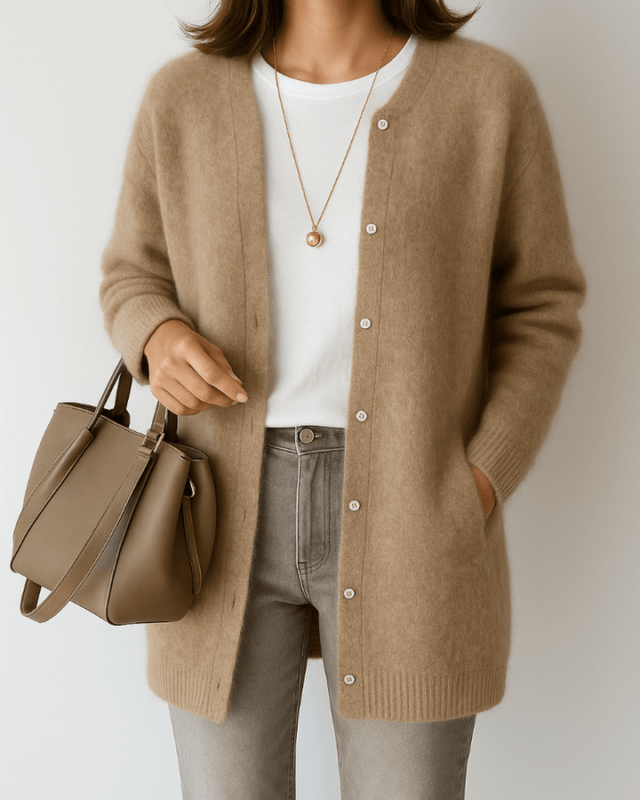 Women's Soft Knit Single-Breasted Jacket