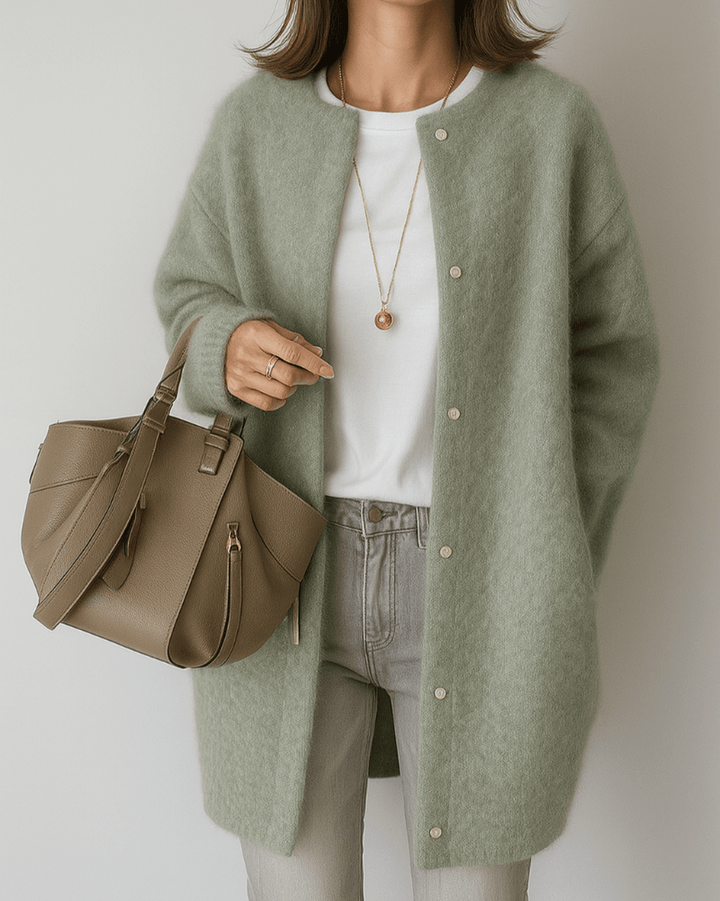 Women's Soft Knit Single-Breasted Jacket