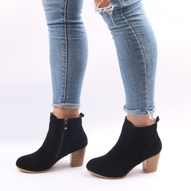 Emily | Fashion Women’s Suede Style Zipper Boots