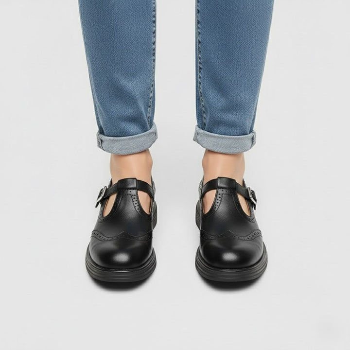 Anna | Chic Classic Boots Vintage Buckle Mary Jane Style