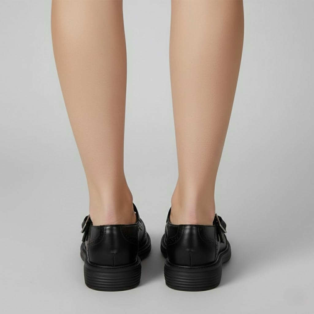 Anna | Chic Classic Boots Vintage Buckle Mary Jane Style