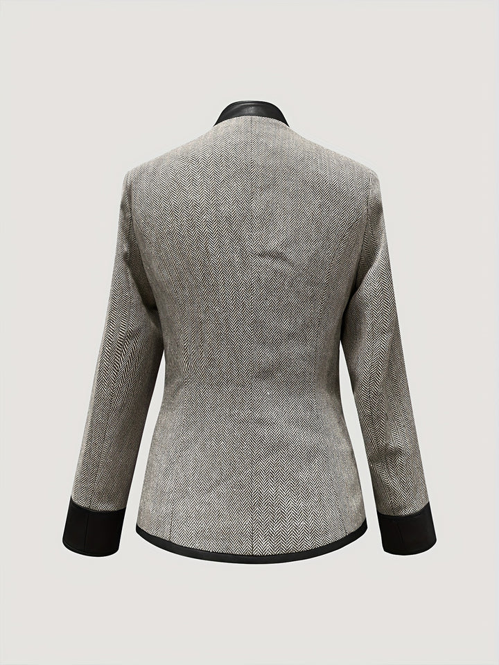 Clarina – Classic Stand-Collar Button Blazer Coat