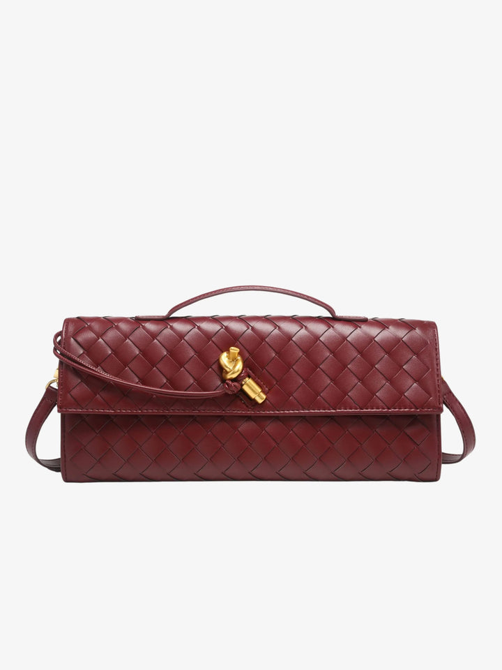 Women’s Woven Leather Crossbody Clutch