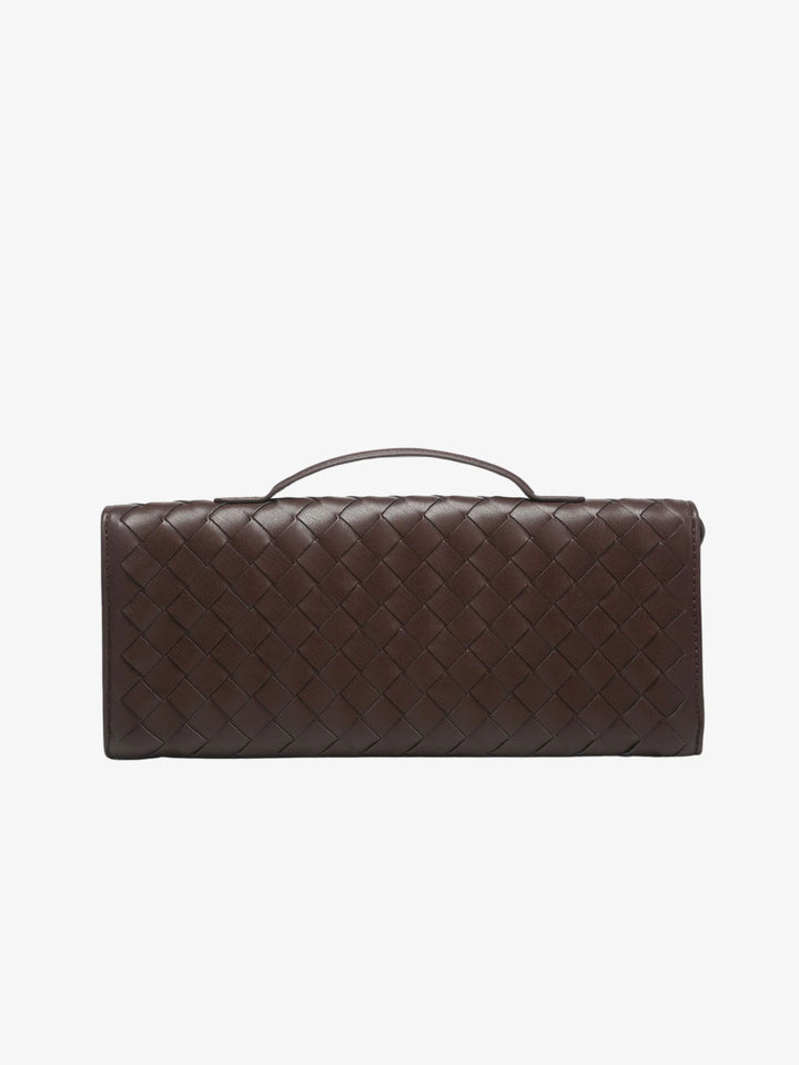 Women’s Woven Leather Crossbody Clutch