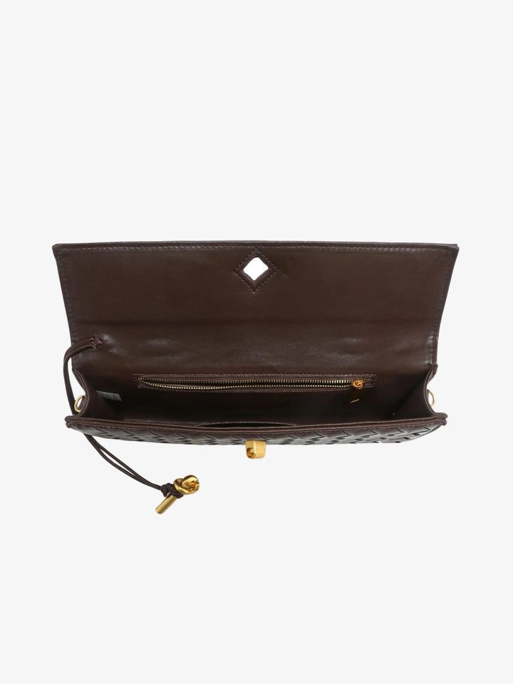 Women’s Woven Leather Crossbody Clutch