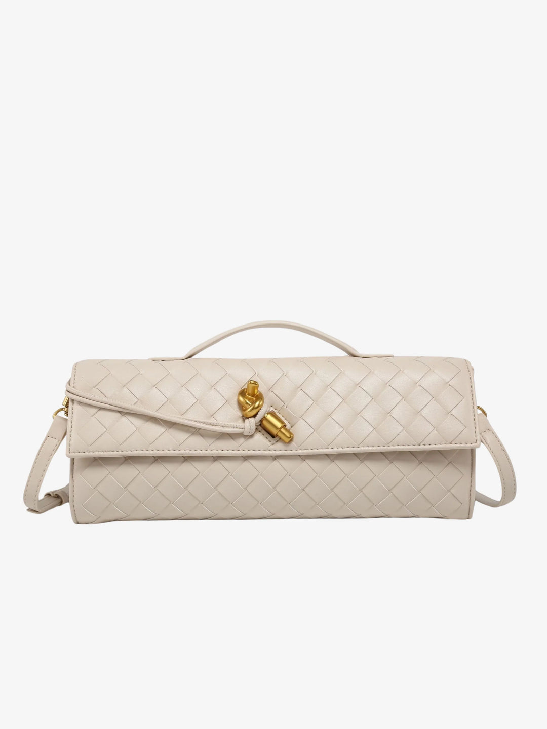 Women’s Woven Leather Crossbody Clutch
