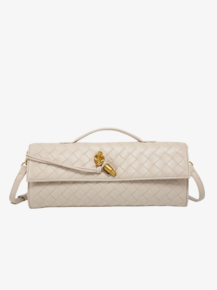 Women’s Woven Leather Crossbody Clutch