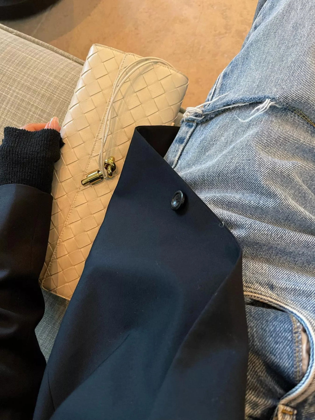 Women’s Woven Leather Crossbody Clutch