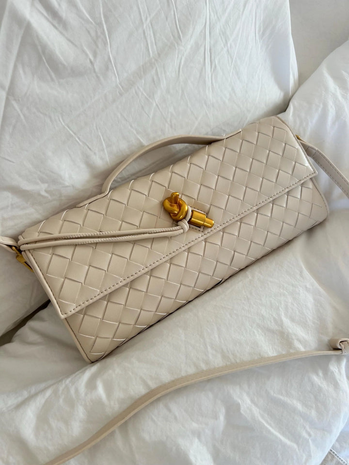 Women’s Woven Leather Crossbody Clutch