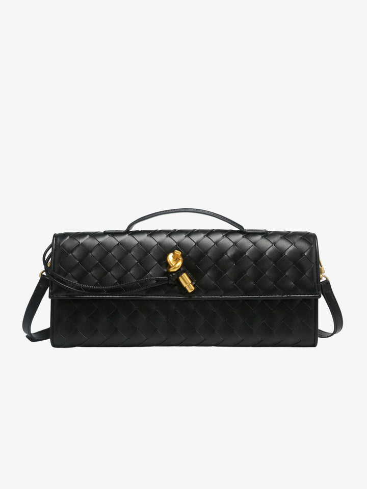 Women’s Woven Leather Crossbody Clutch
