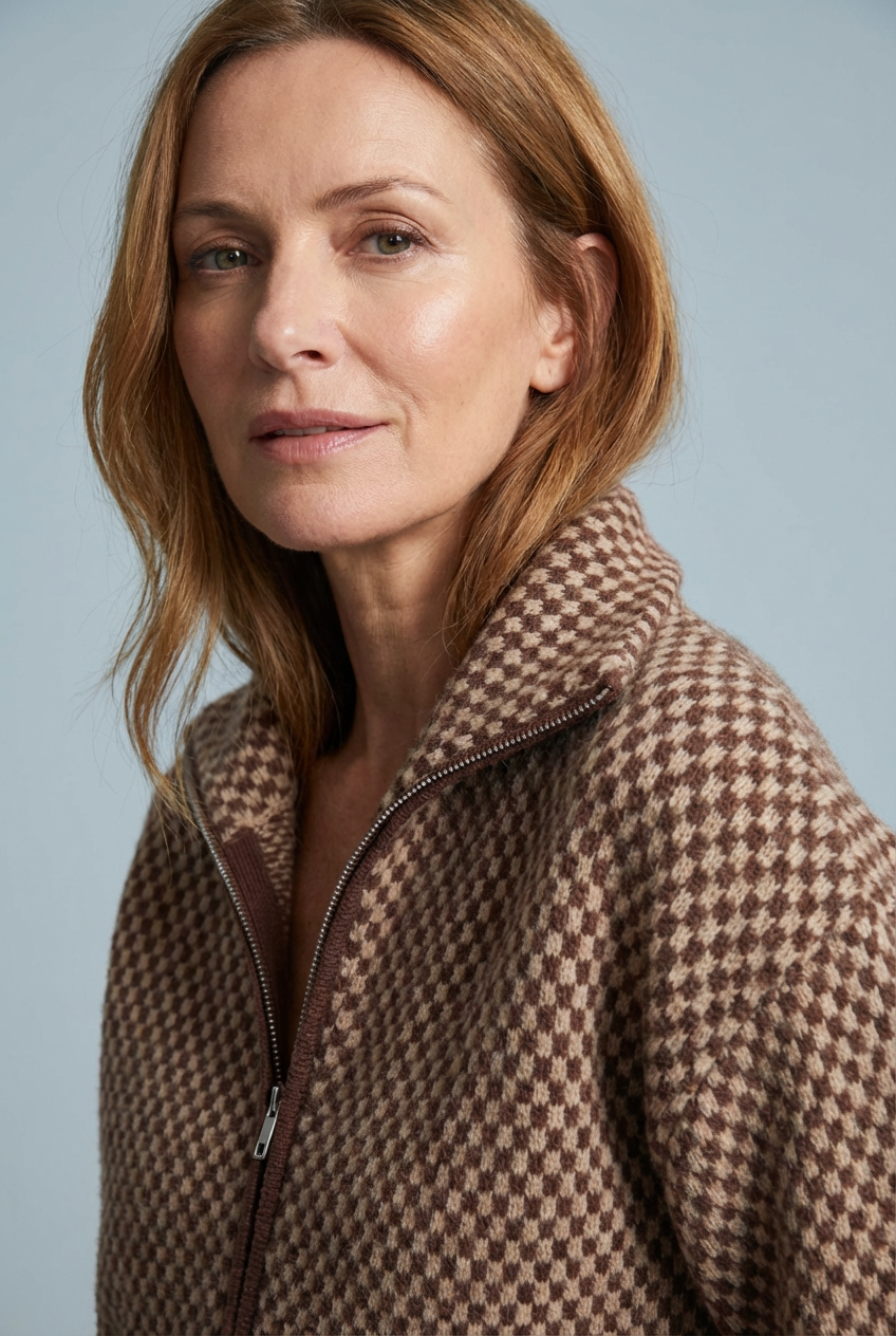 Andara - Zip Front Knit Cardigan