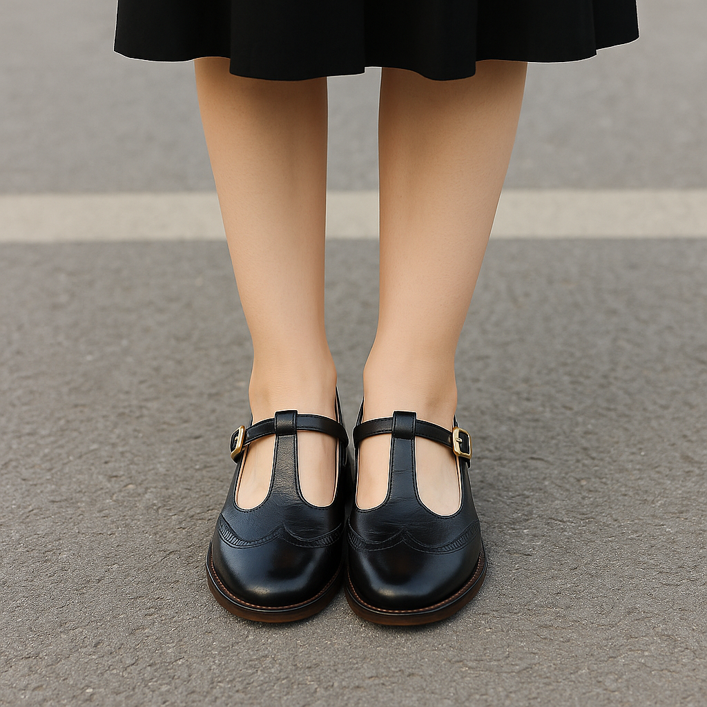 Women’s Orthopedic Soft Leather Vintage Mary Jane Shoes