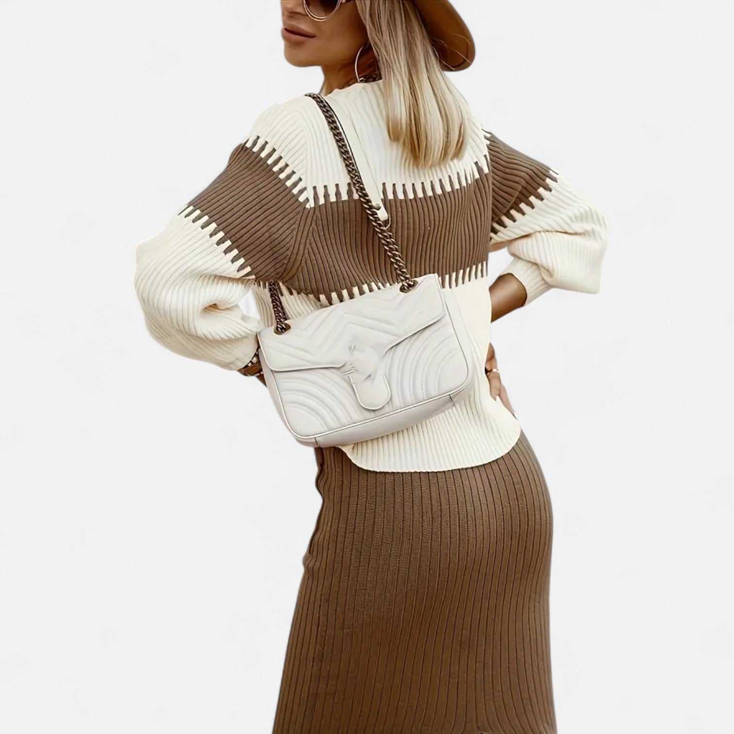 Ribbed Knit Two-Piece Set