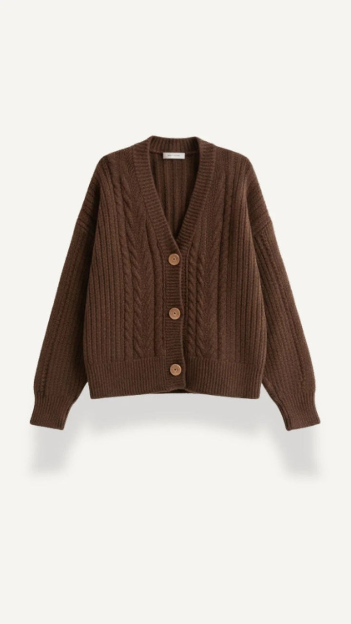 Janet Oversized Cable Cardigan