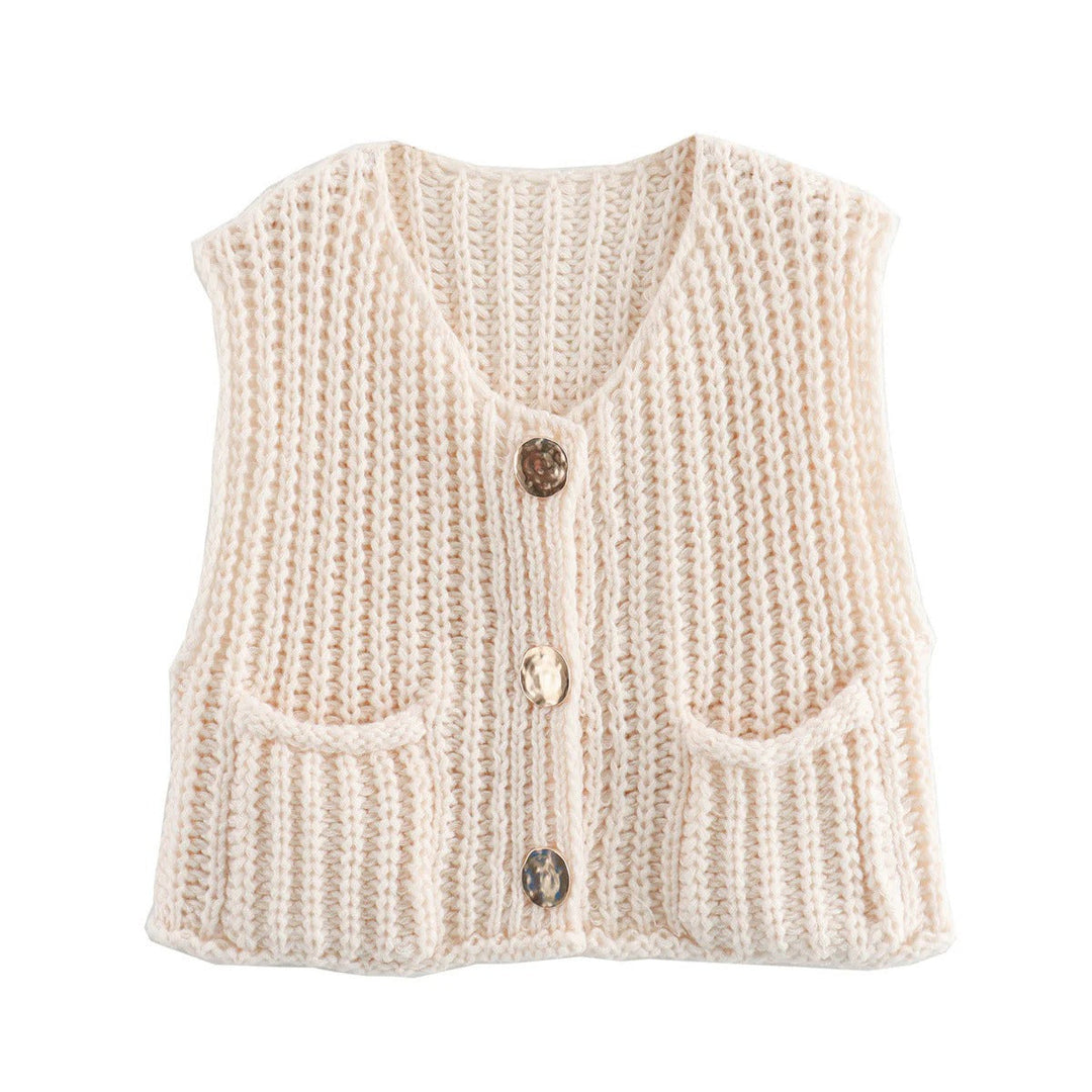 Casual Sleeveless Knit Vest