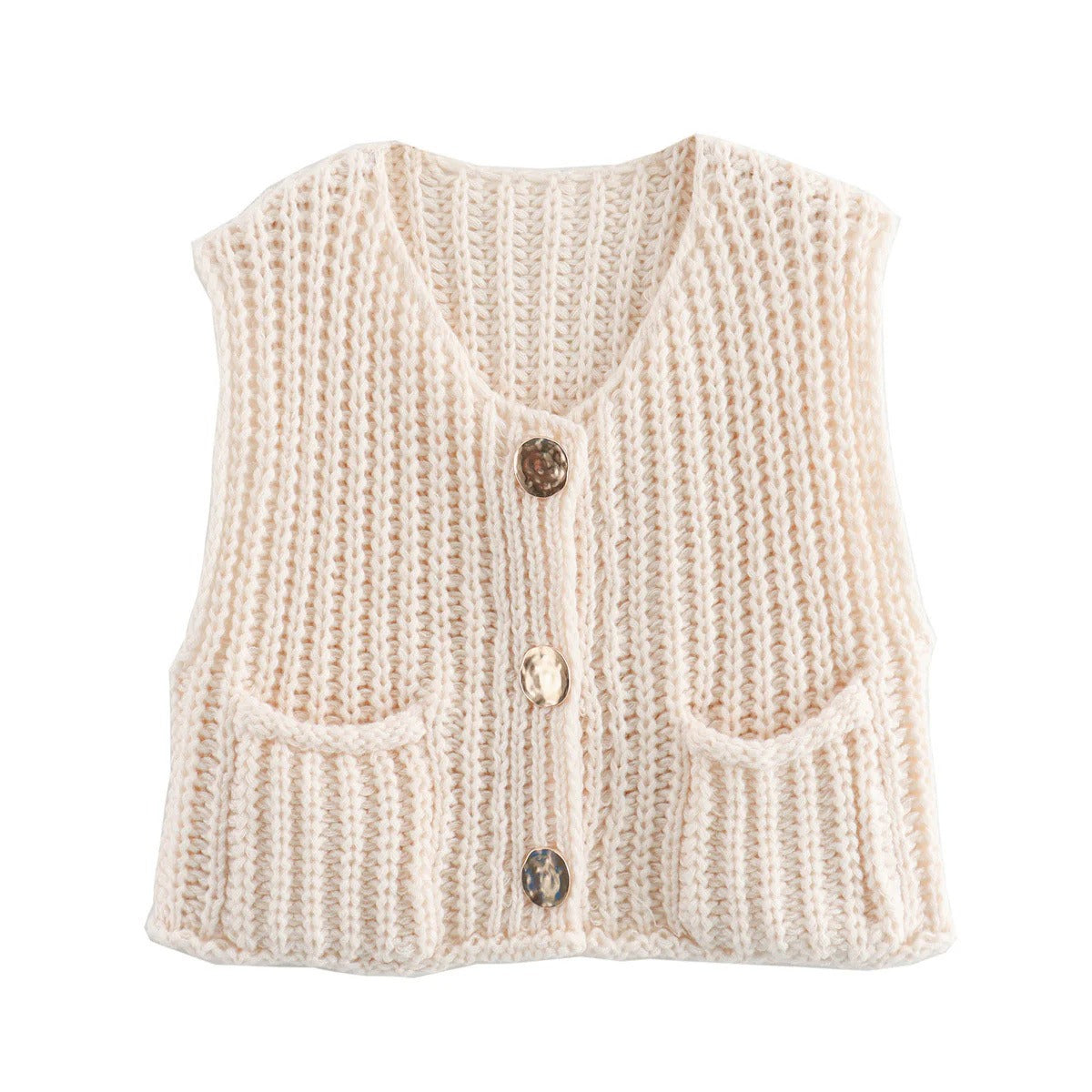 Casual Sleeveless Knit Vest