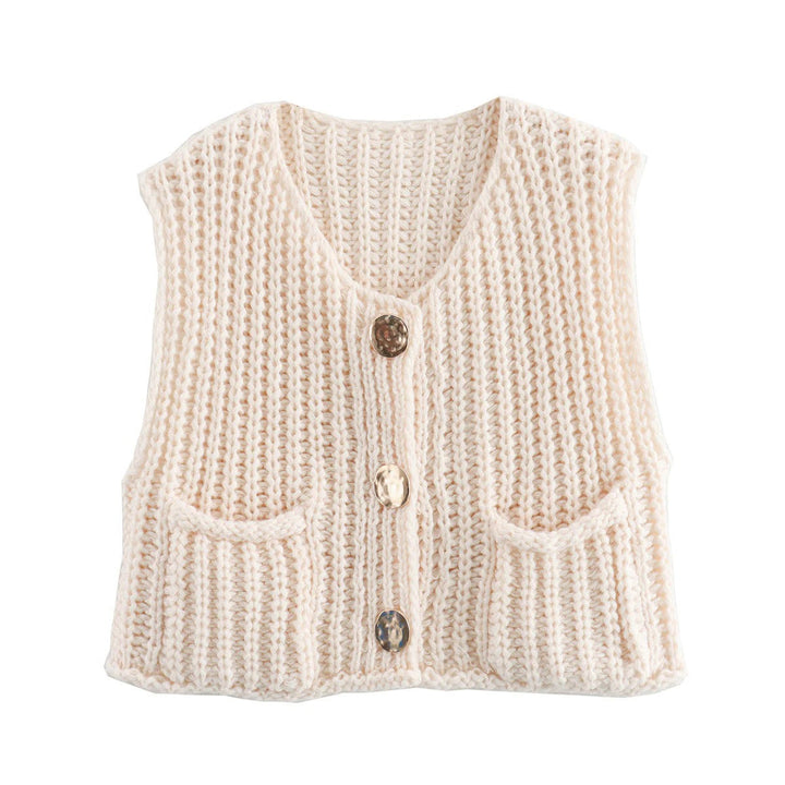 Casual Sleeveless Knit Vest