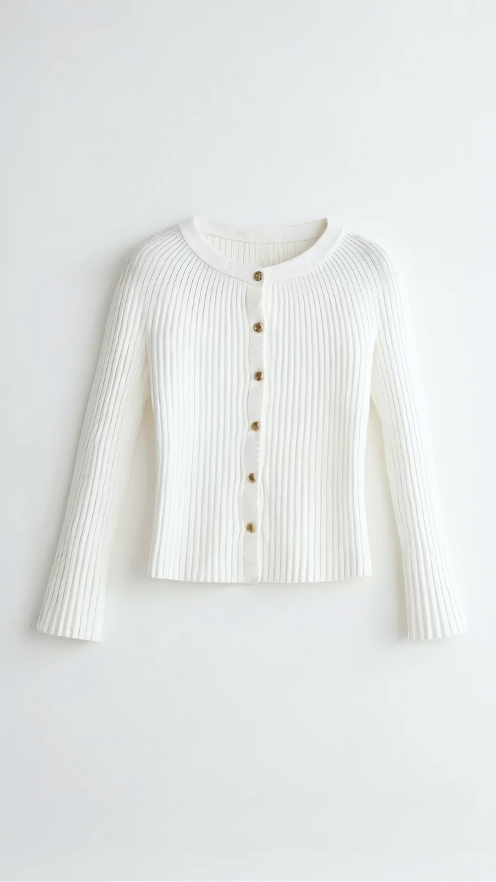 Slim Fit Ribbed Cardigan