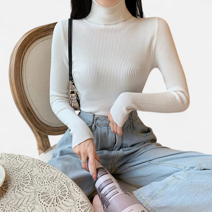 Ribbed Mock Neck Top