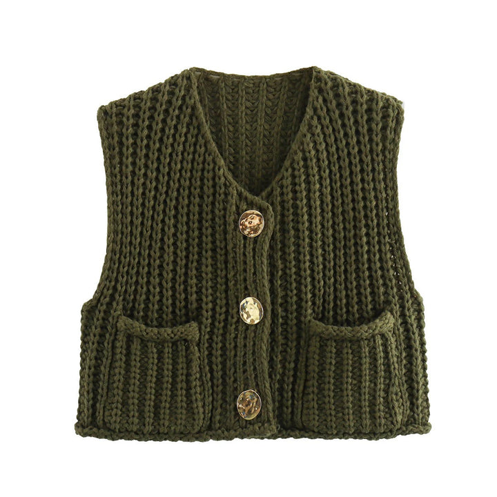 Casual Sleeveless Knit Vest