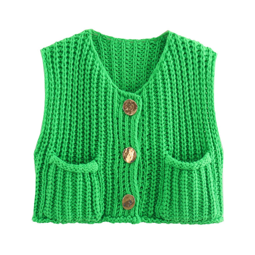 Casual Sleeveless Knit Vest