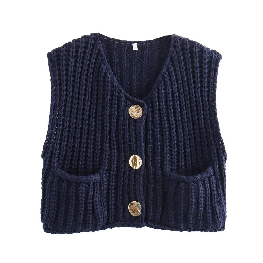 Casual Sleeveless Knit Vest