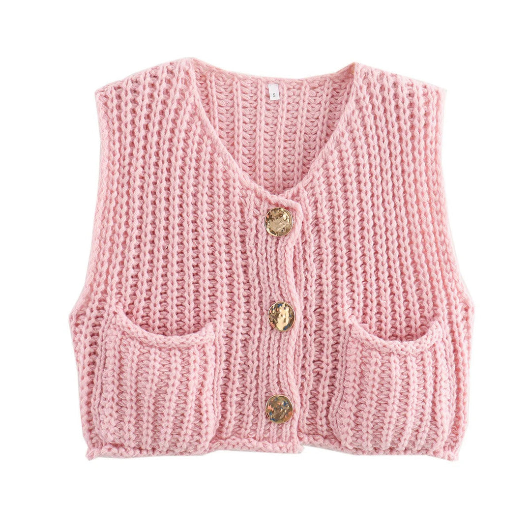 Casual Sleeveless Knit Vest