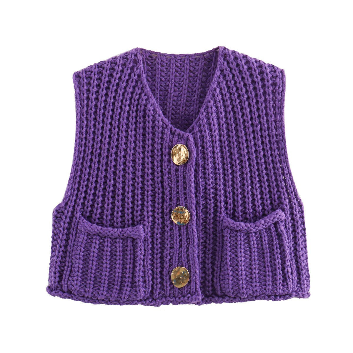 Casual Sleeveless Knit Vest