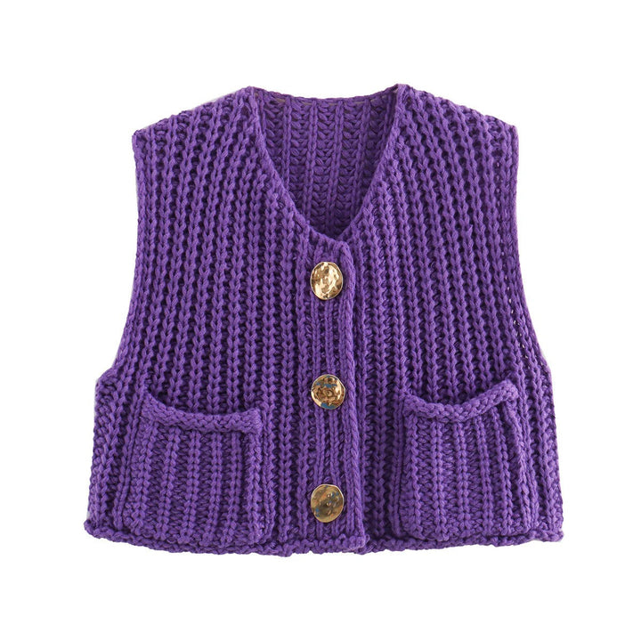 Casual Sleeveless Knit Vest
