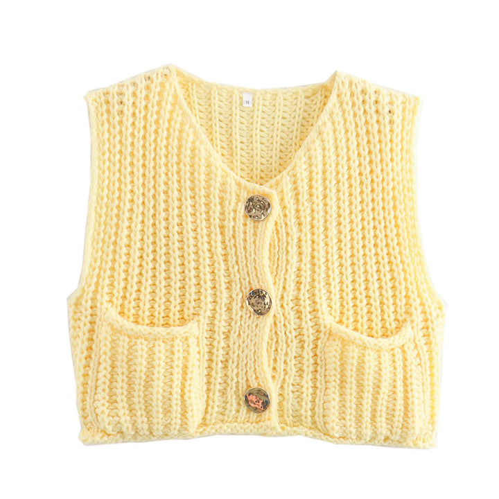 Casual Sleeveless Knit Vest